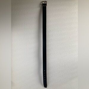 GAP Black Belt with Silver Buckle, Genuine Leather Size M